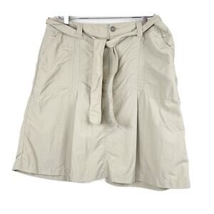 Eddie Bauer Women's Active Fit Sport Cargo Skirt Beige Sz L Outdoor Lightweight